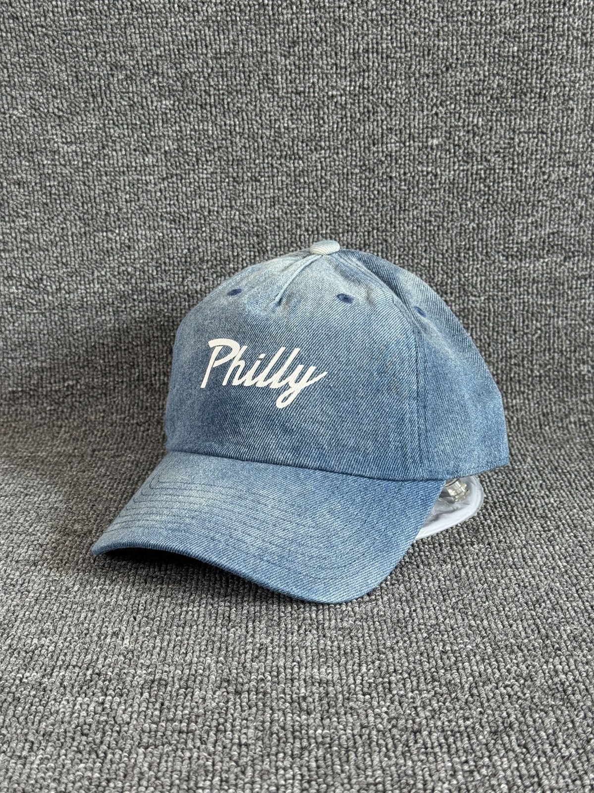 Mitchell & Ness Phillies Dad Hat Strapback Blue Washed Cap Unknown Size
