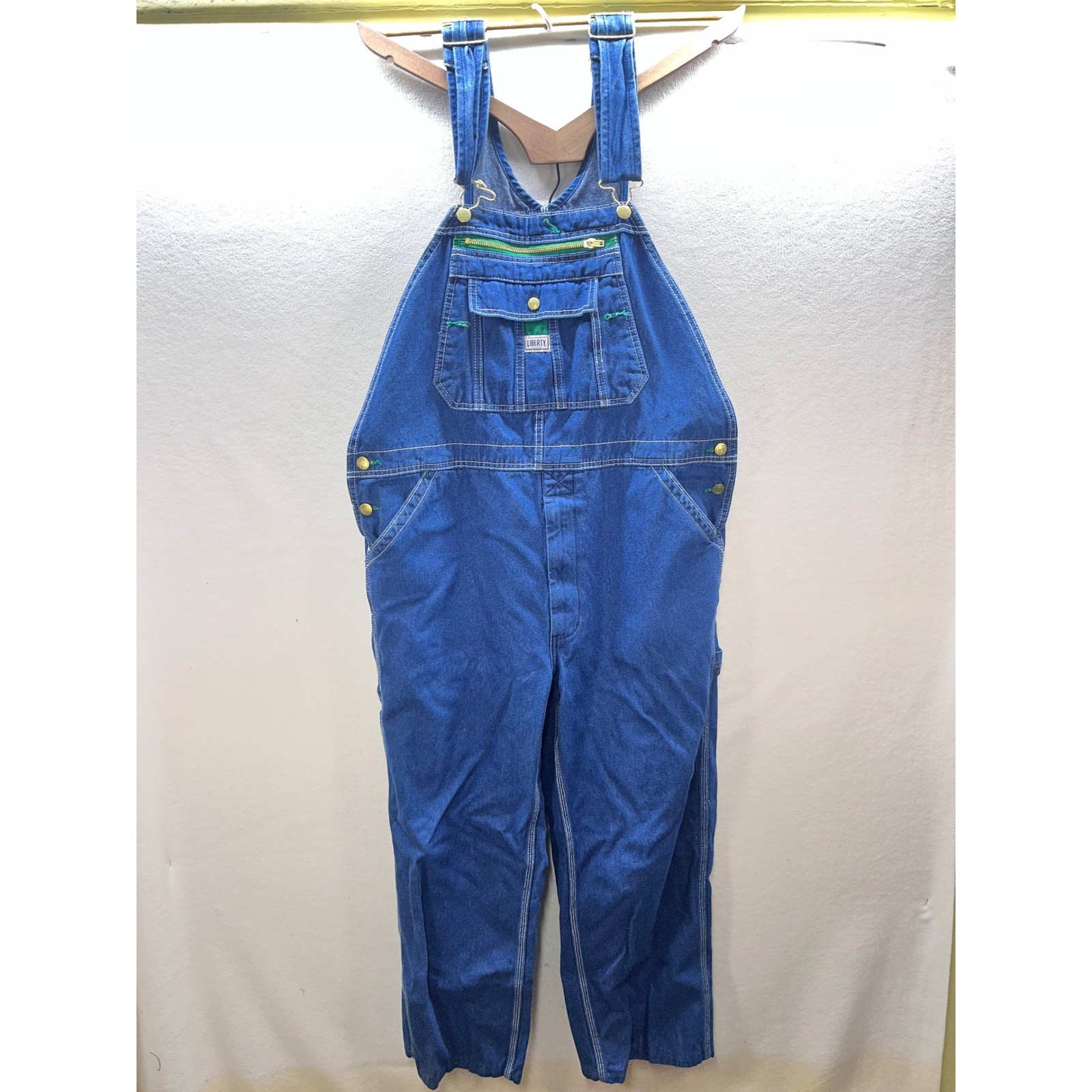 Liberty Denim Bib Overalls Men’s 36/28 Blue Cotton Farm Work Ranch Outdoors