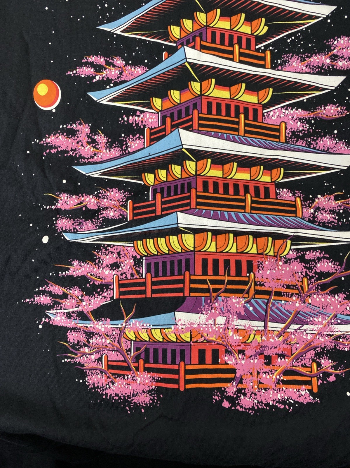 Into The AM Graphic Tee Unisex Black Size 3XL Sakua Galaxy Cherry NWOT
