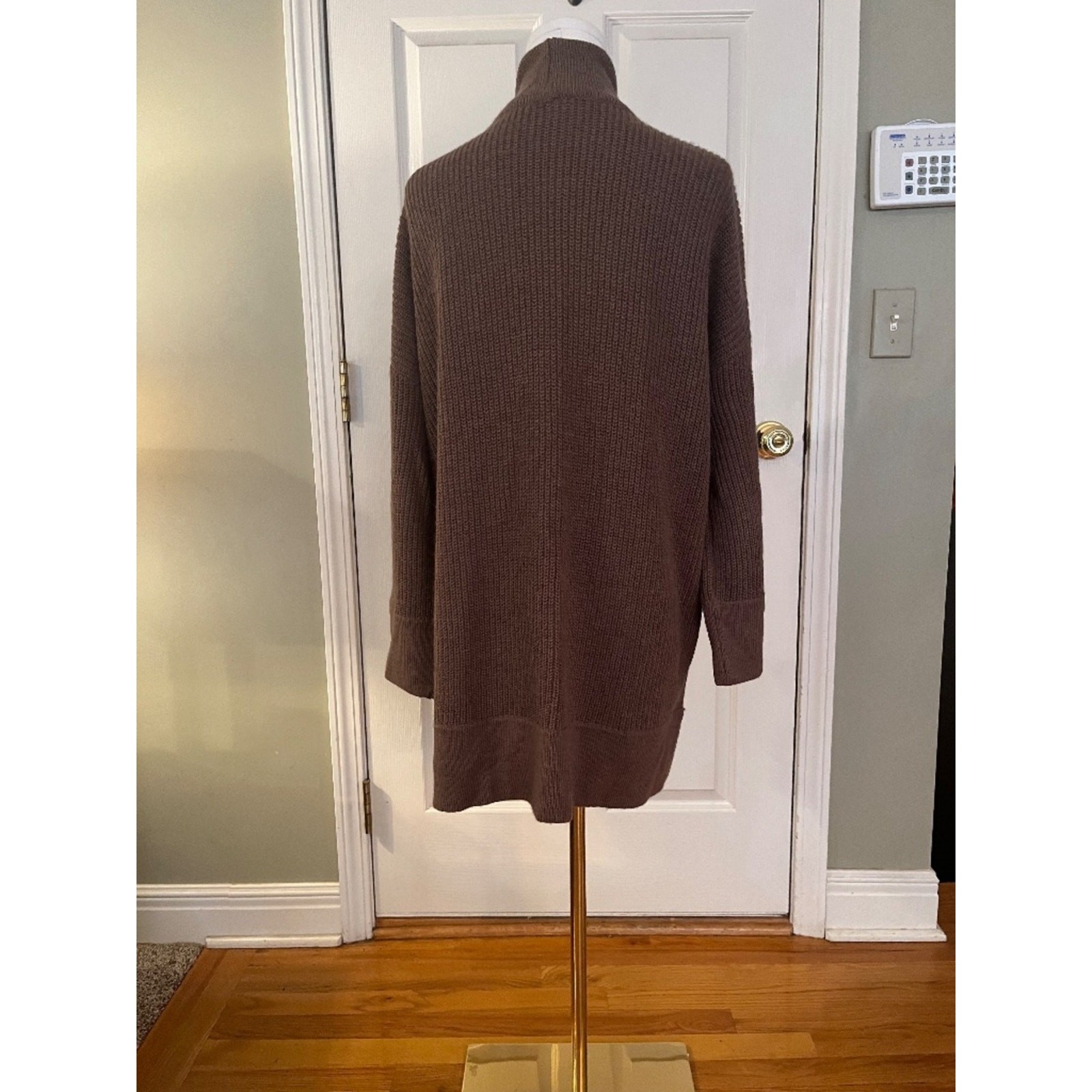 J.Crew Alpaca Merino Wool Blend Chunky Open Cardigan Brown Size M