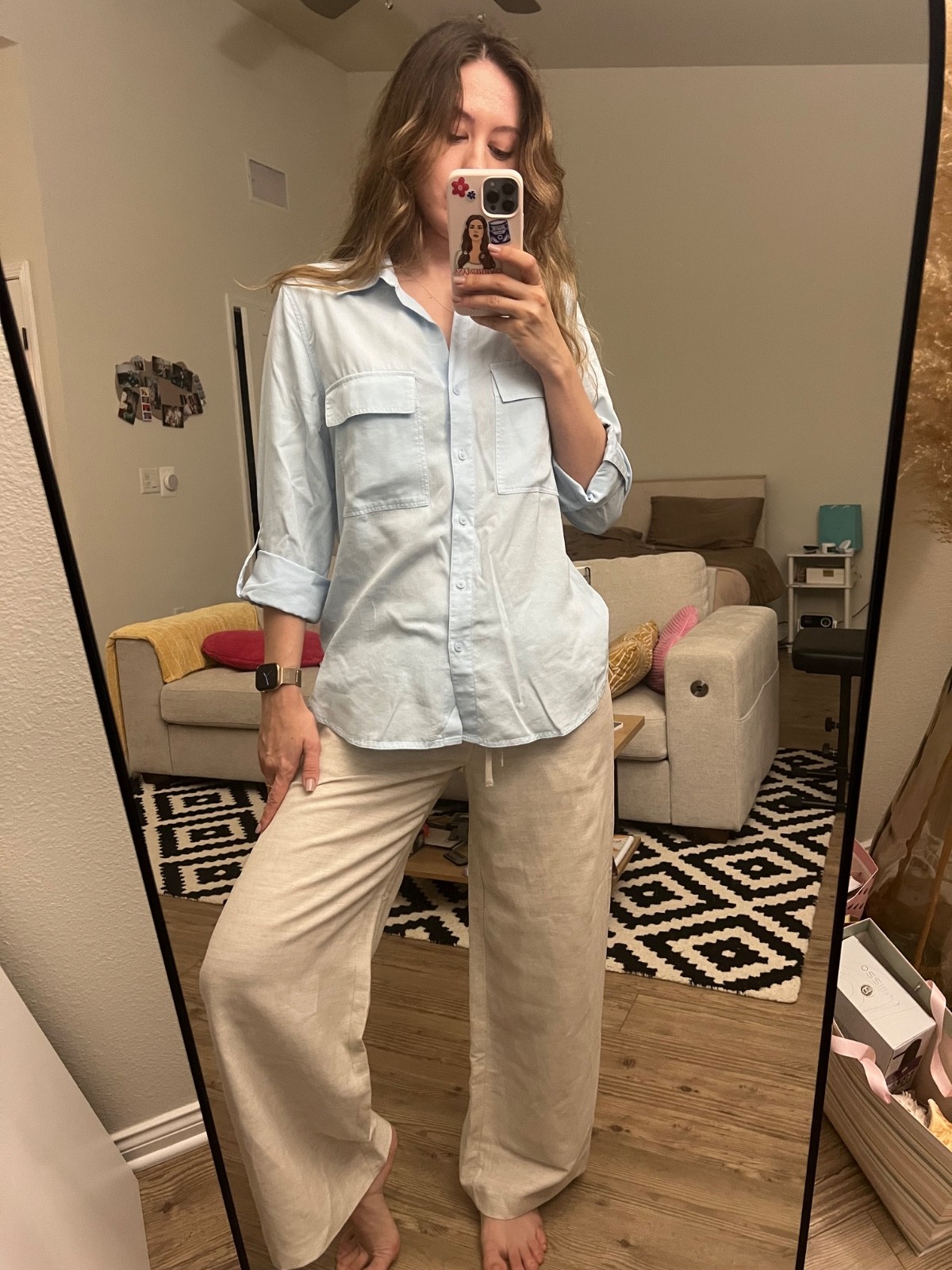 Aritzia The Effortless Pants Womens Linen Wilfred Trouser