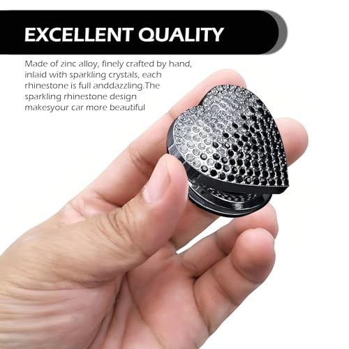 Bling Push Start Button Cover, Crystal Rhinestone Engine Start black-white