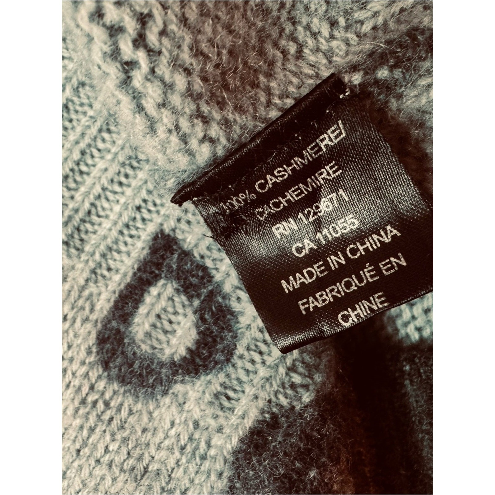 💙🐆 360 Cashmere • Blue Gray Fog Leopard • 100% Cashmere