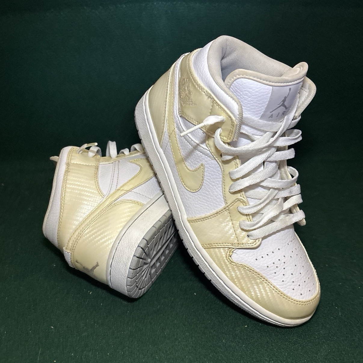 2012 Nike Air Jordan 1 Phat Carbon Fiber White Grey Size 9 (No Box)
