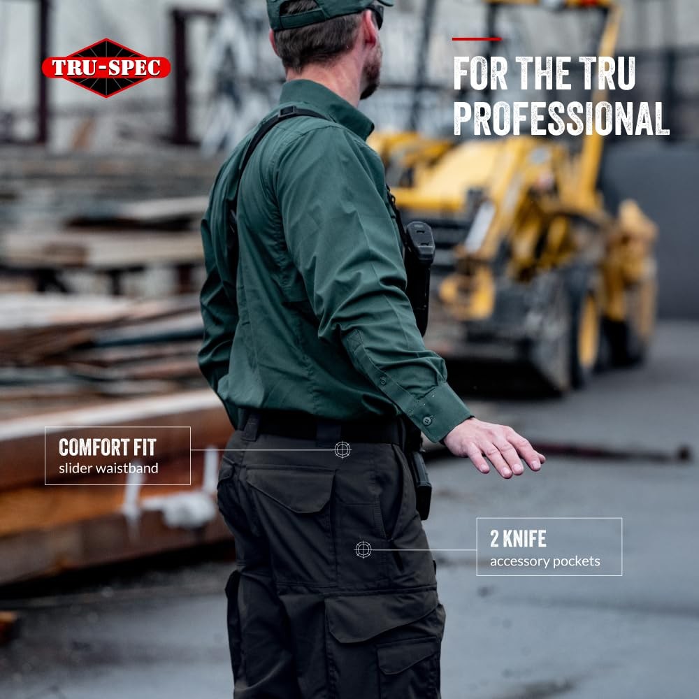 Tru-Spec Men’s 24-7 Tactical Cargo Pants, Durable, Water-Resistant, Navy – 30×30