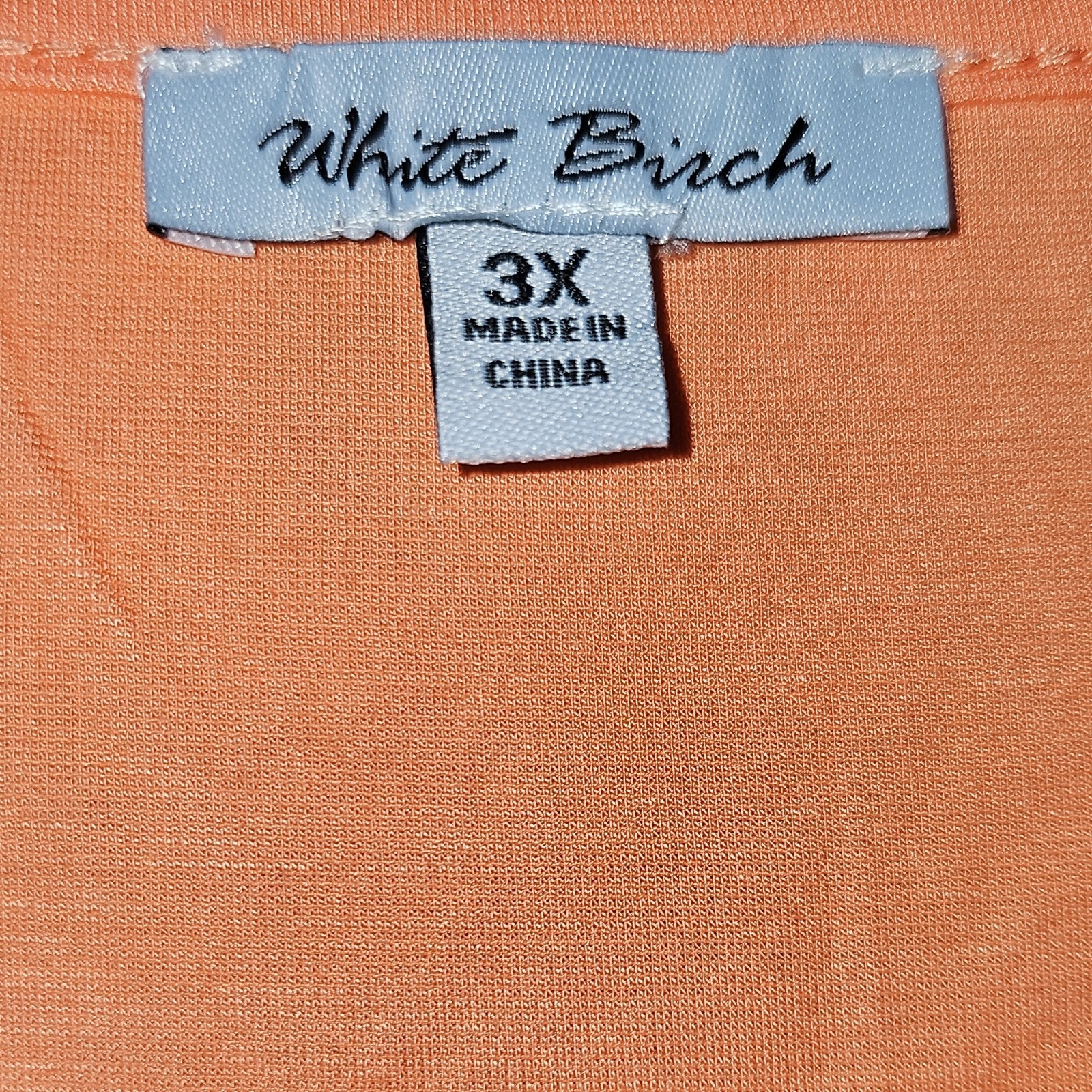 White Birch Coral Solid Top 3X Plus Lace Accent Scoop Neck Long Sleeve Pullover