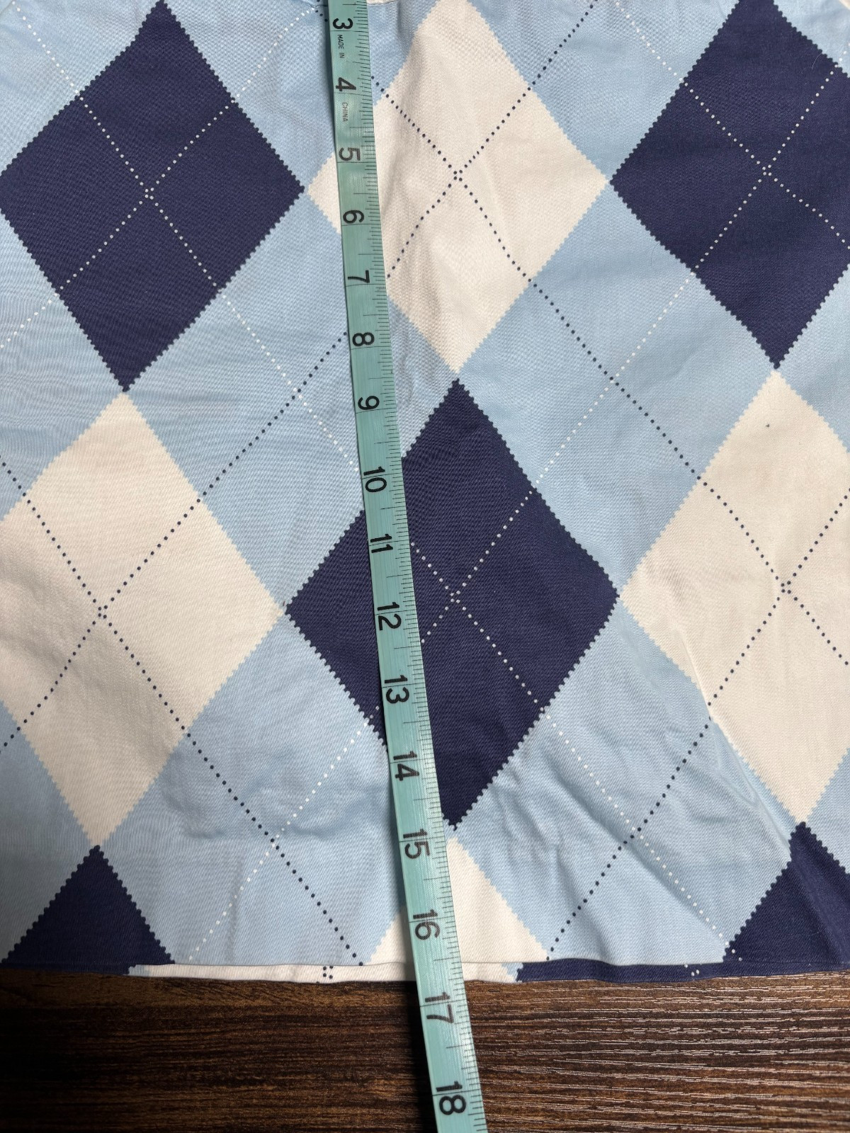 LoudMouth Golf Skort Skirt Womens Size 6 Blue White Argyle Active
