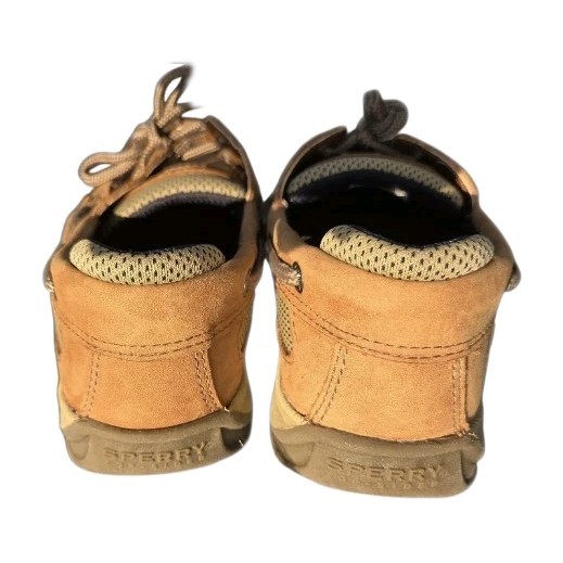 Sperry Kids Lanyard Leather & Mesh Boat Shoes Size 1.5