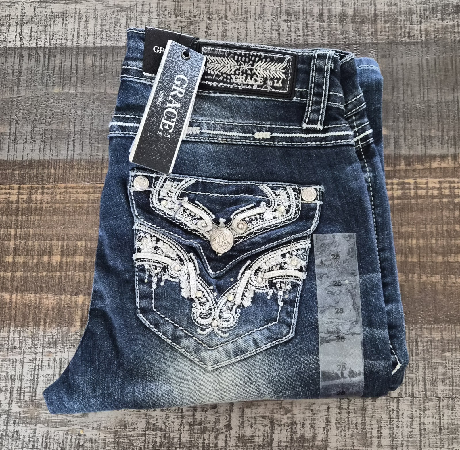 GORGEOUS Grace In L.A. Regular Fit Bootcut Jeans ~ SZ 30″ & 33″ Inseam ~ BNWT!