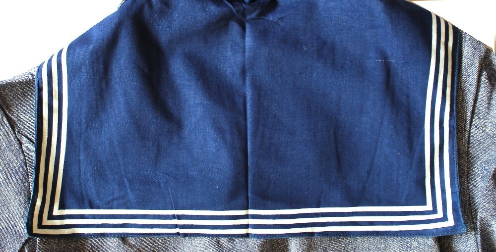 Vintage 1980 Soviet USSR Authentic Gray Navy Sailor Working Uniform 100% Cotton