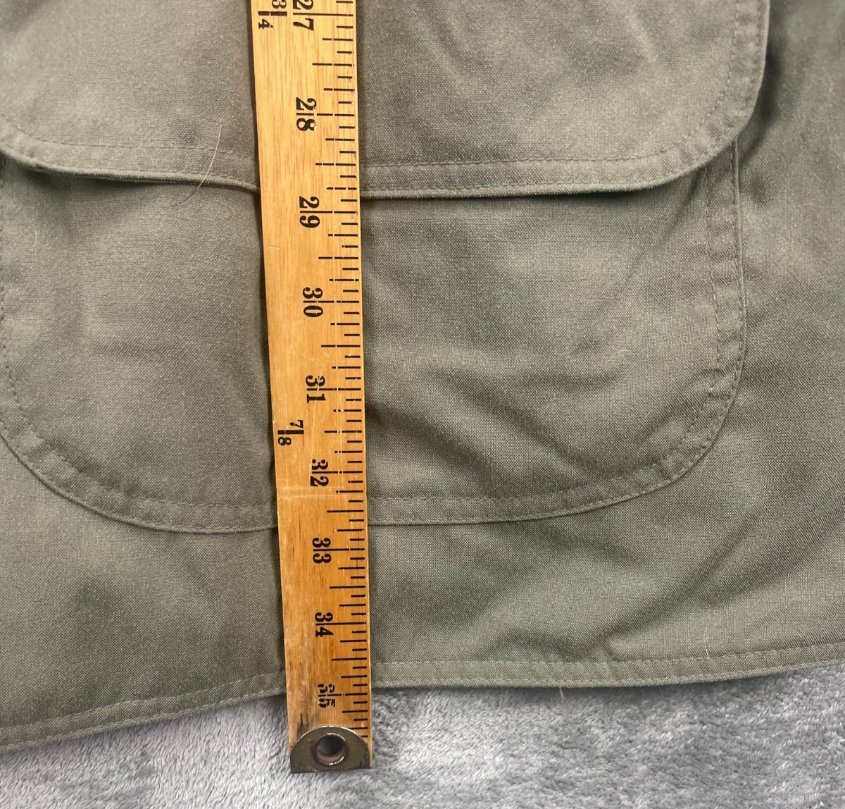 VTG LL Bean Men’s Hunting Field Jacket XXL Army Green Button Up Nylon USA