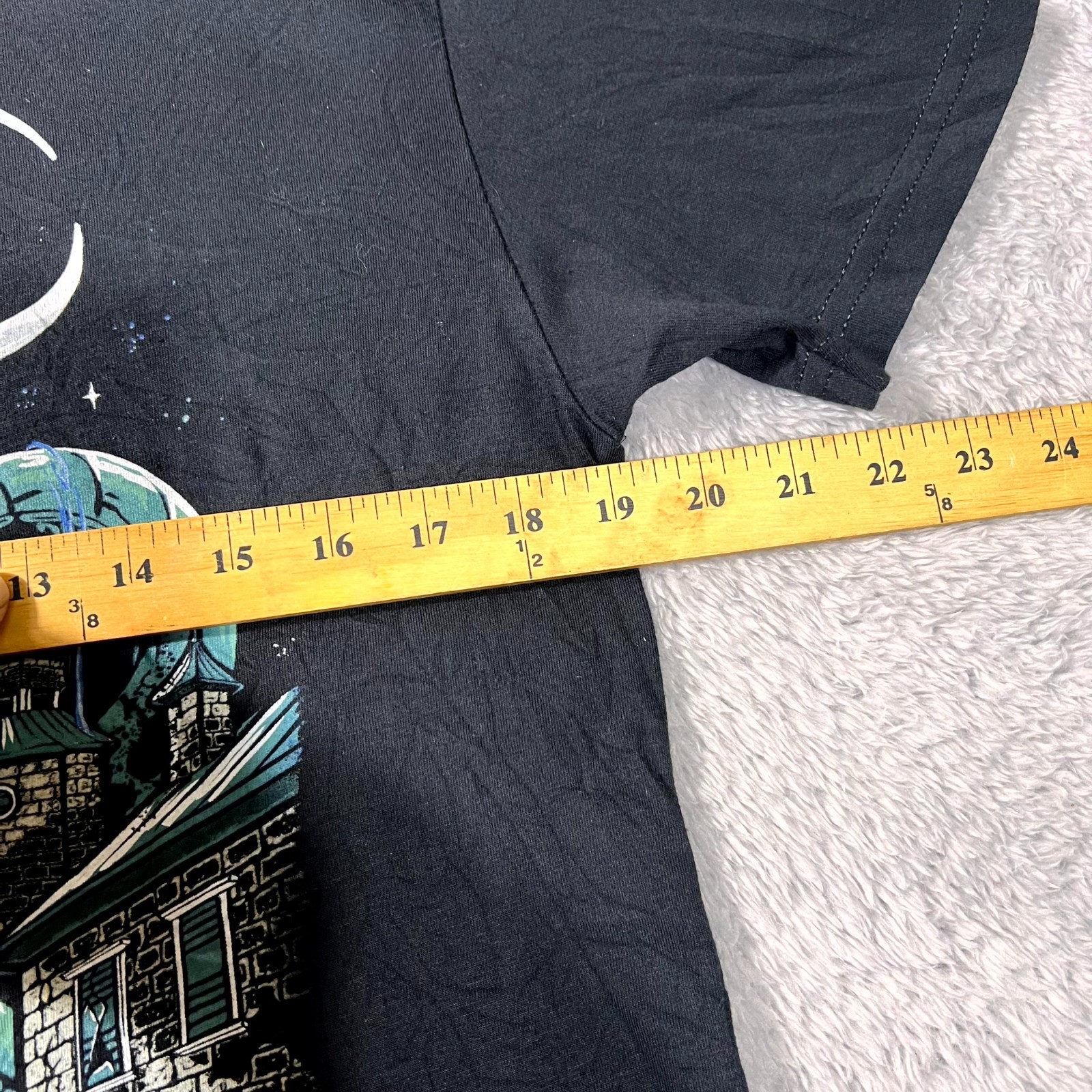 Into The AM T Shirt Men Medium Black Cotton Crew Neck Graphic Print Short Sleeve