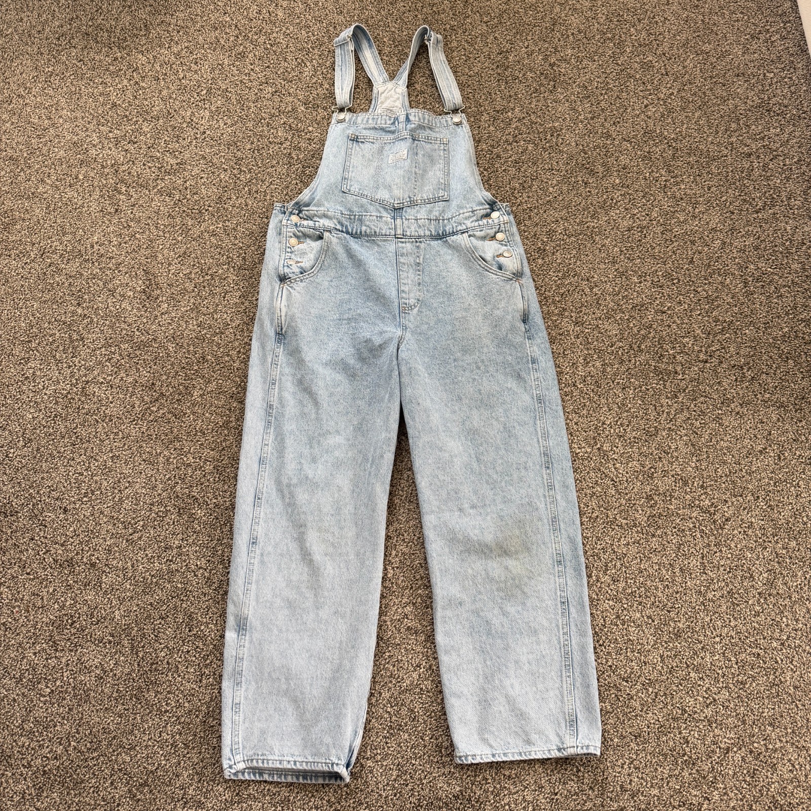 Levi’s Denim Bib Overalls Men’s Large Light Wash Blue Carpenter Workwear