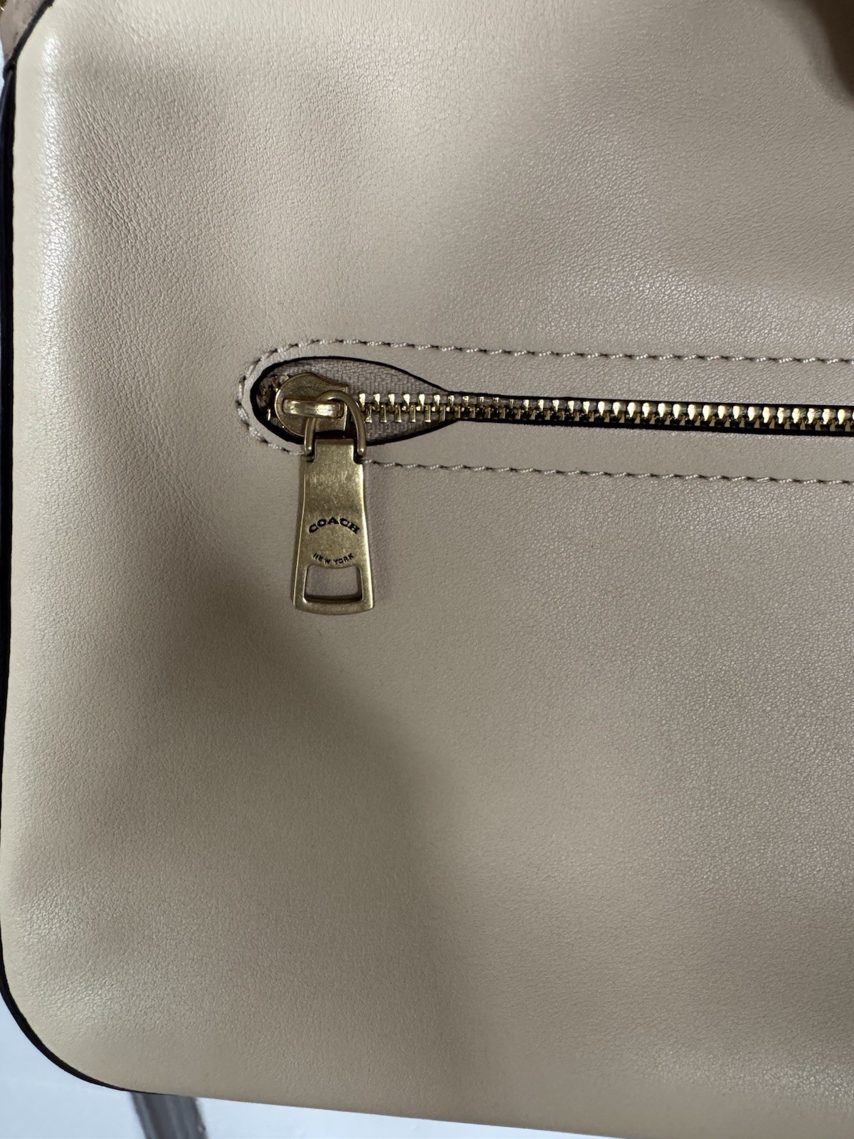 Coach Soft Tabby Color Block Beige Brown Gold Hardware NWOT