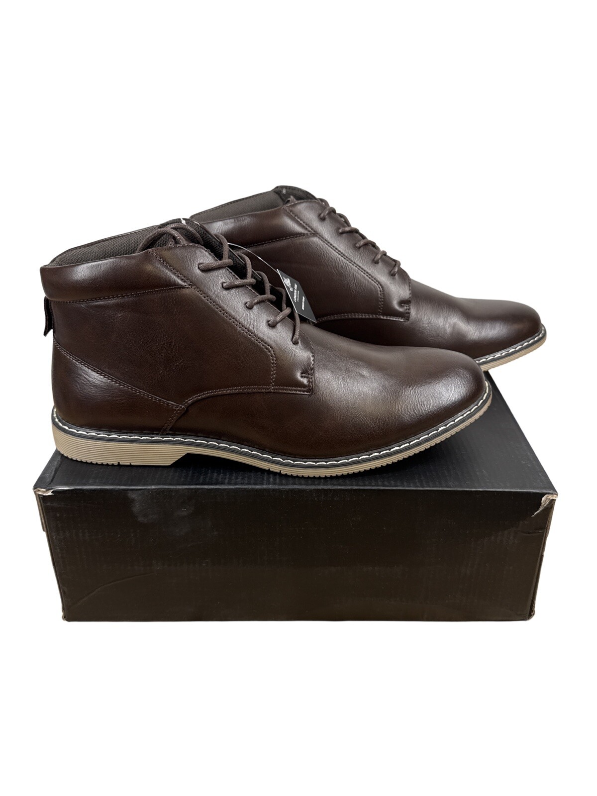 LONDON FOG Brown Tyler Chukka Boots Men’s Memory Foam – NIB NEW – Various Sizes