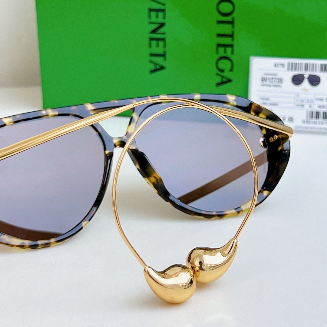 Bottega Veneta BV1273 Sunglasses Women Tortoiseshell Brown Len 63mm UV400 Luxury