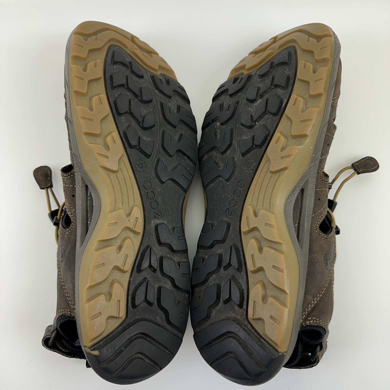 ECCO Biom Delta Offroad Sandal Brown Slip On Bungee Laces Comfort Active Mens 43