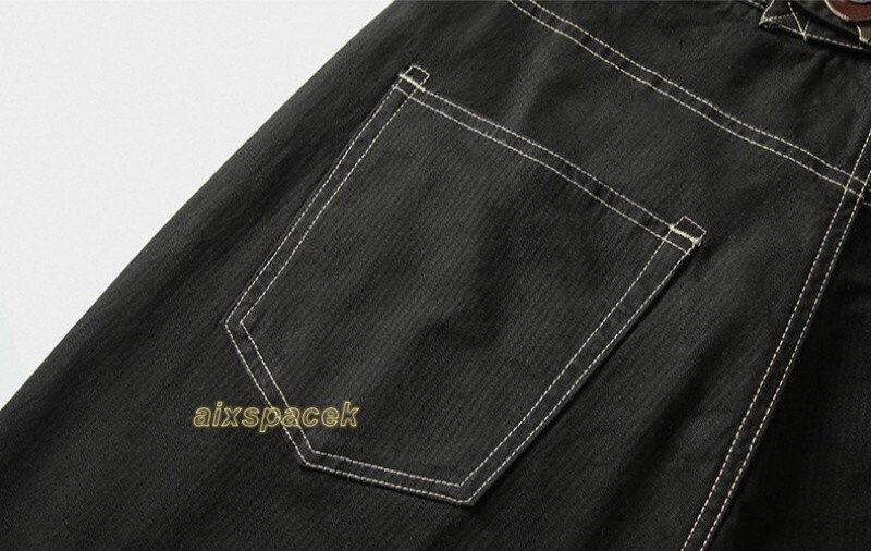 Overalls Mens Retro Suspenders Braces Pants Casual Denim Jeans Bib Trousers
