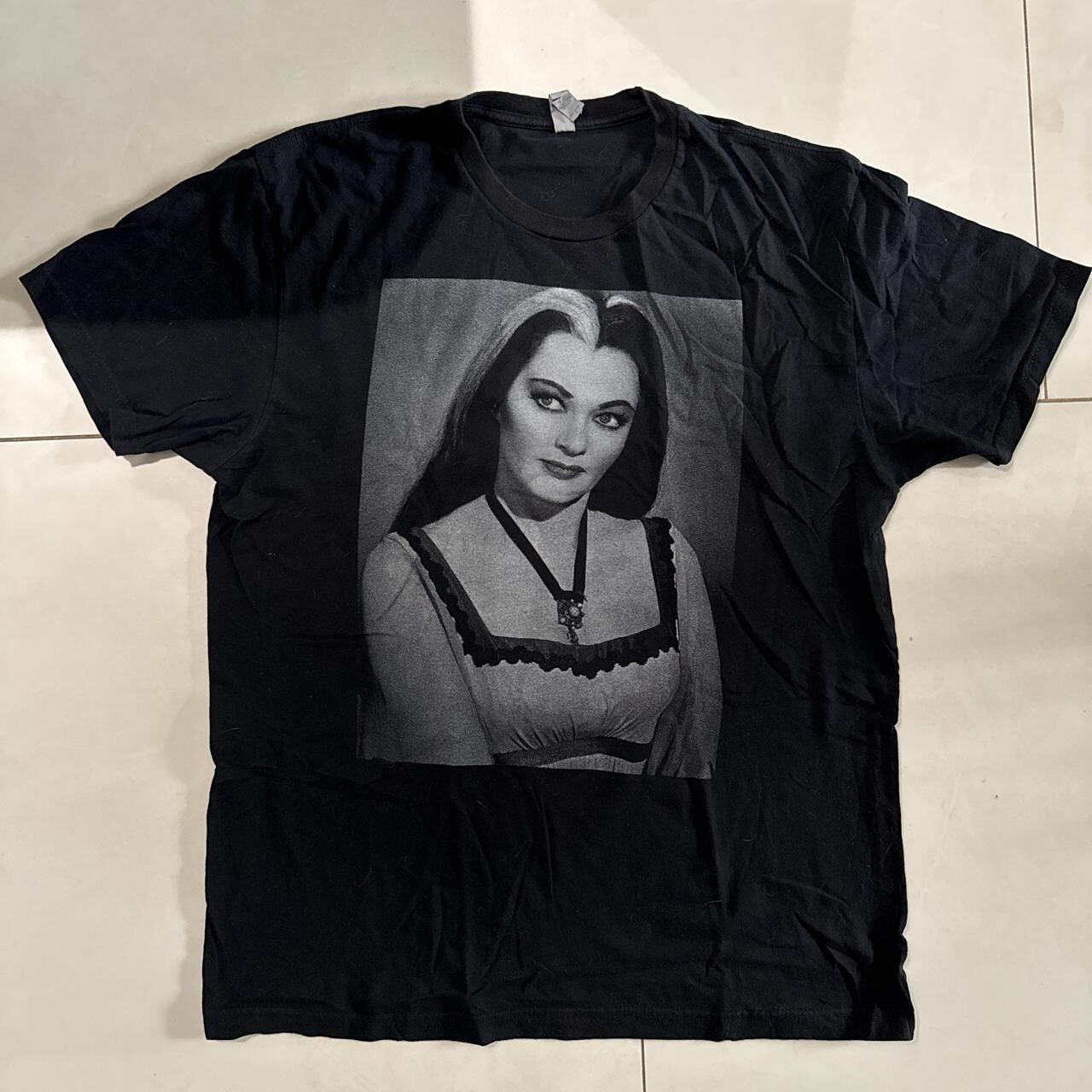 Lily Munster movie Horror short sleeve black shirt
