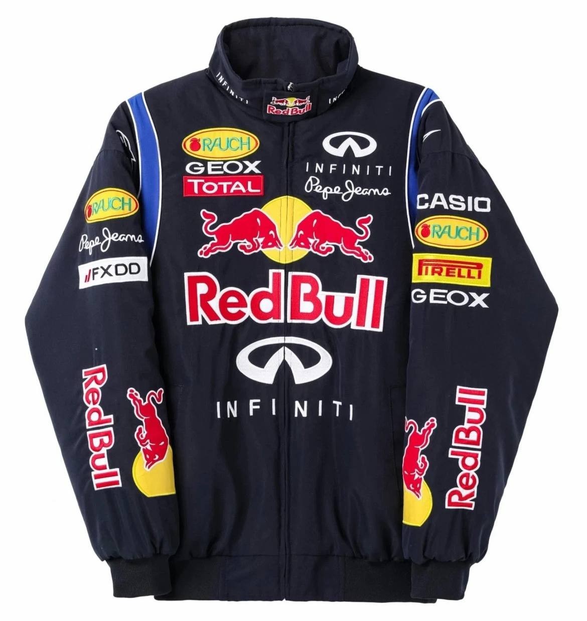 Vintage Red Bull F1 Racing Jacket Infiniti Total Geox Blue Motorsport Unisex