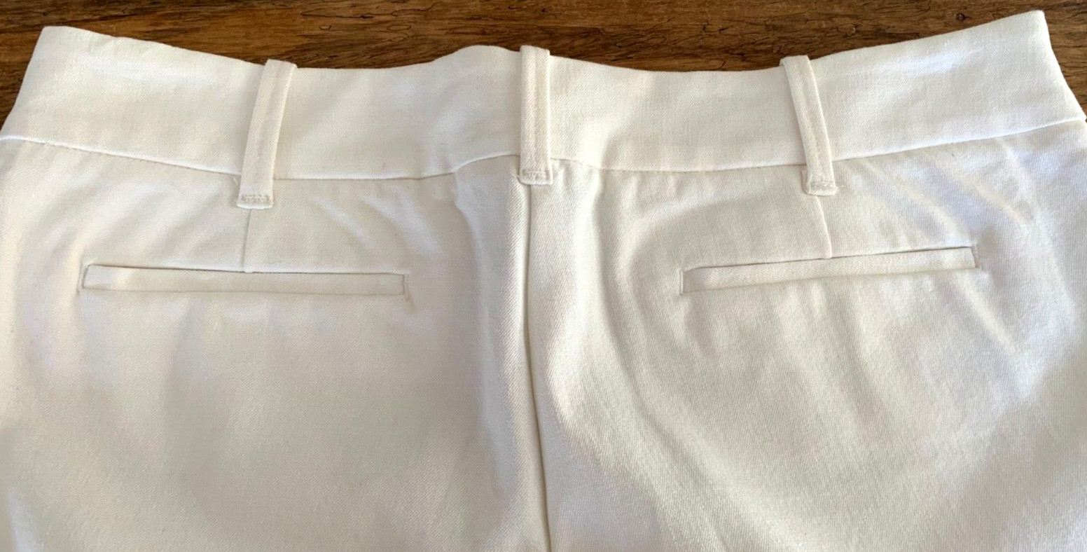 MAX STUDIO Pants Woman’s Size 2 Ankle Flat Front Side Zip White NWT $98