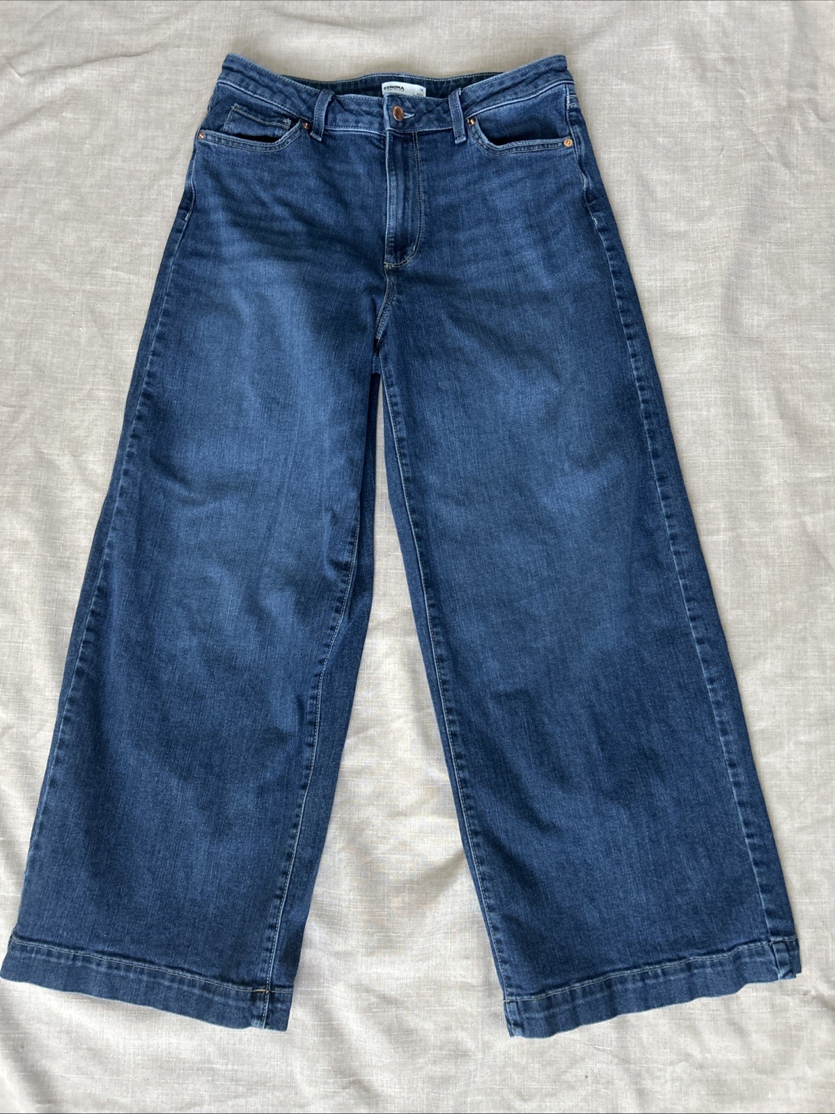 Sonoma Goods For Life Women’s Jeans High Waist Wide Leg Size 14