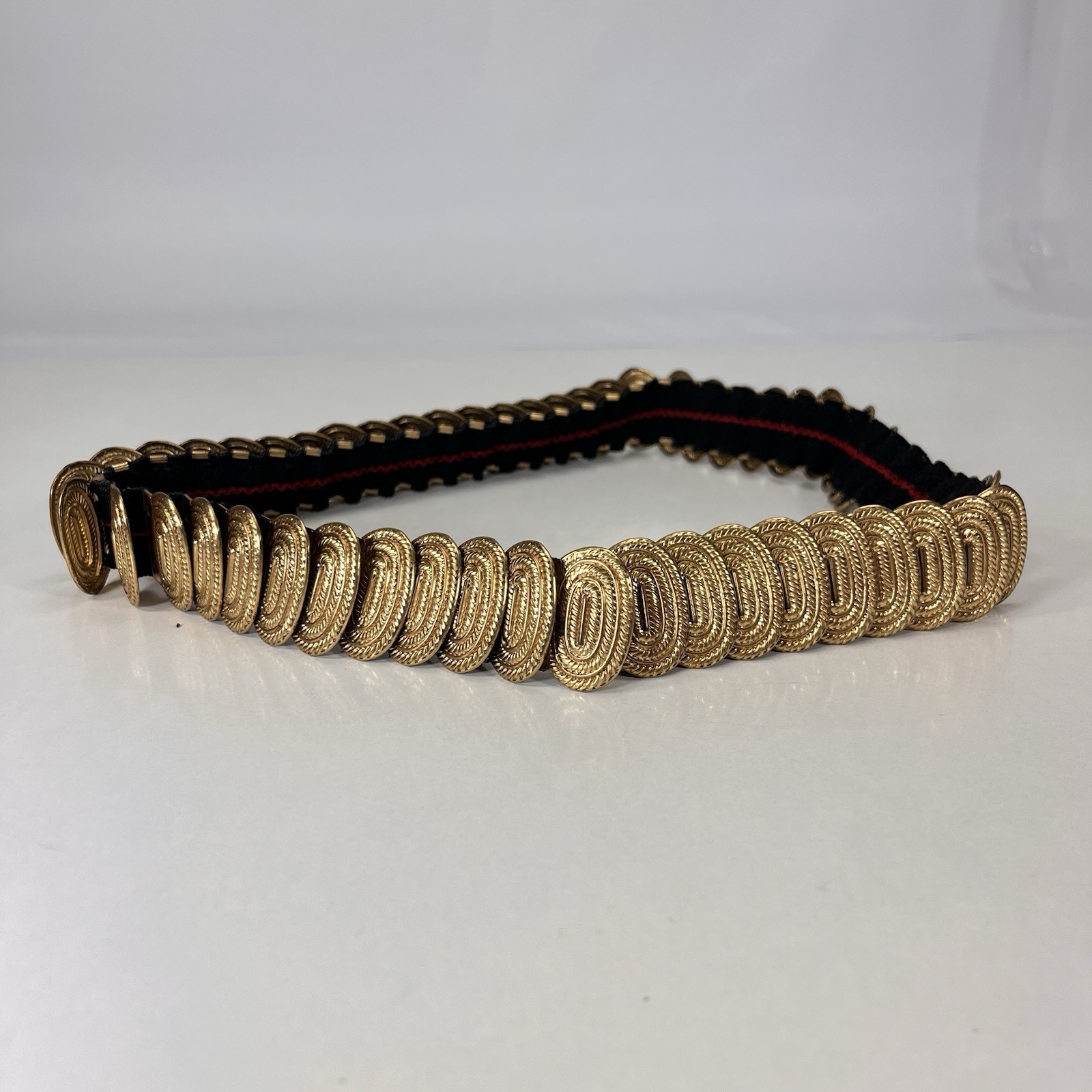 Vintage Gold Metallic Stretchy Belt – Women’s Size 30