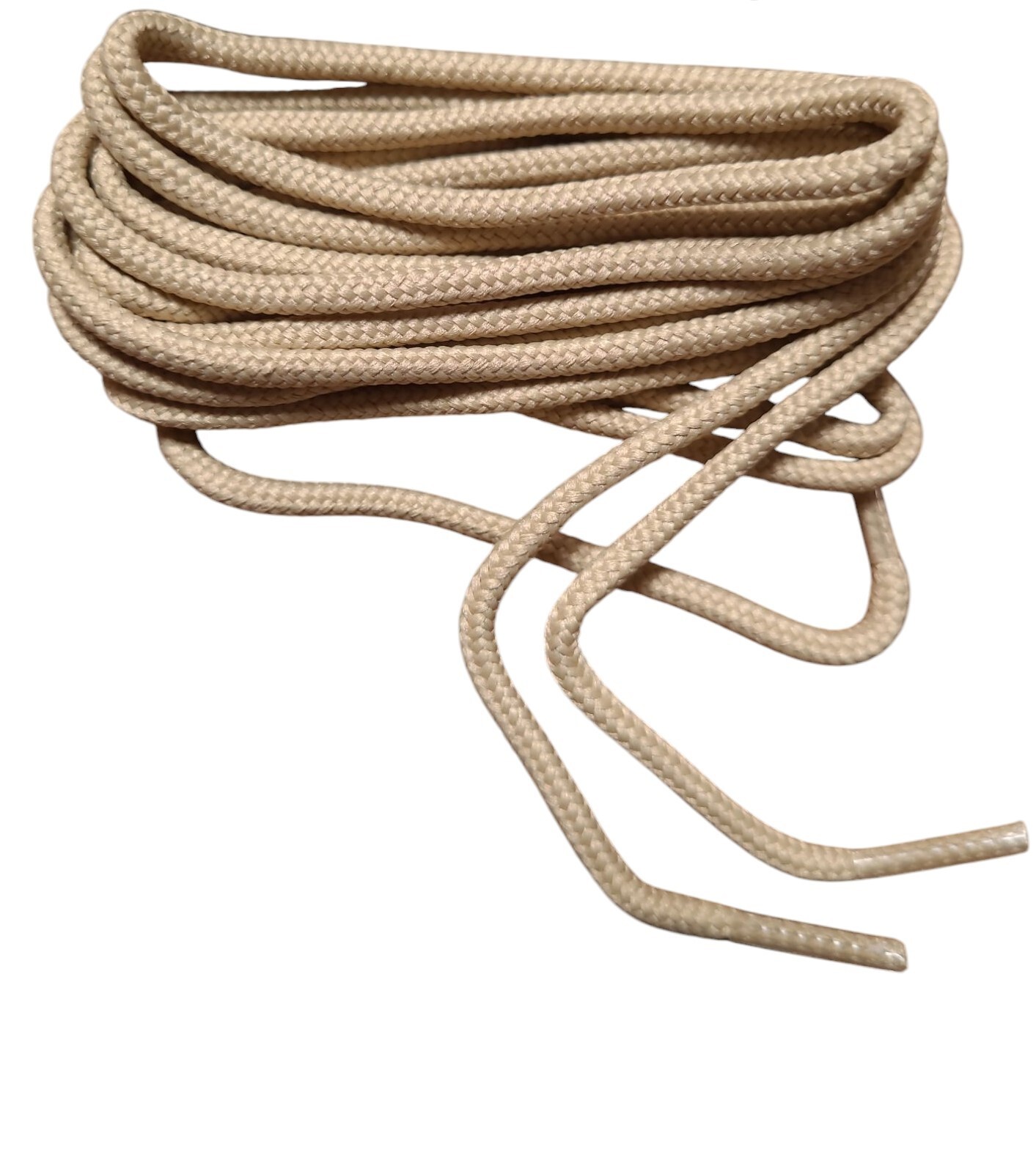 2 Pair Round 4mm thick Heavy Duty Tan Sand boot shoelaces shoestrings *NEW*