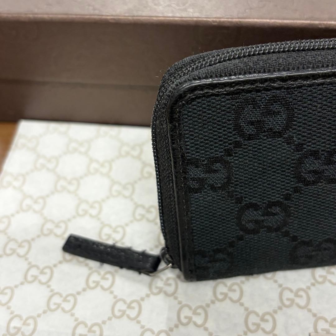 GUCCI Wallet Coin Case Small Change Purse GG Canvas