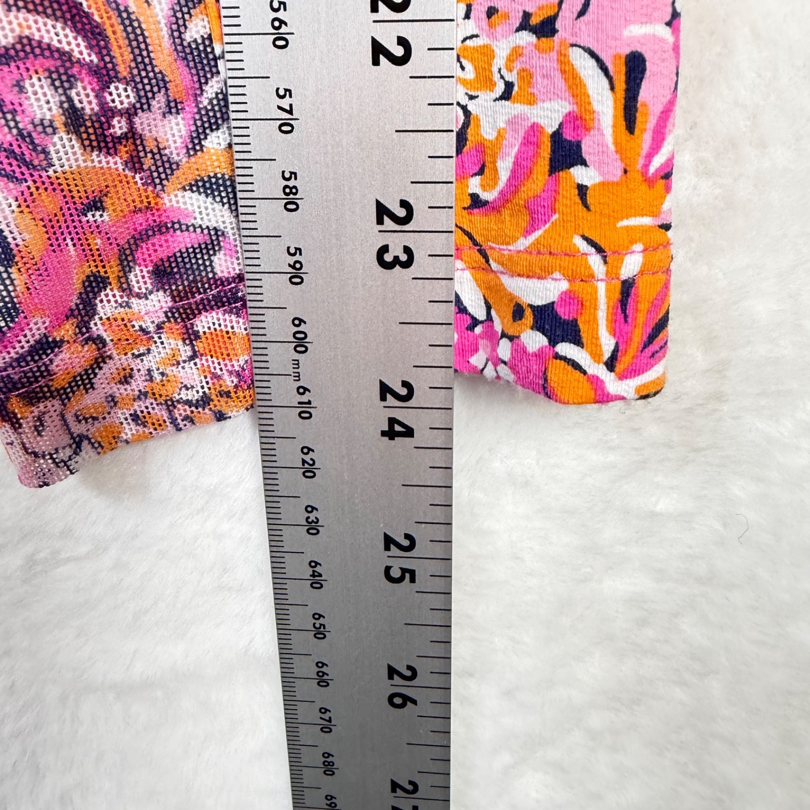 IBKUL 1/4 Zip Golf Top Women’s M Pink Orange Floral Geo UPF 50+ Cooling Shirt