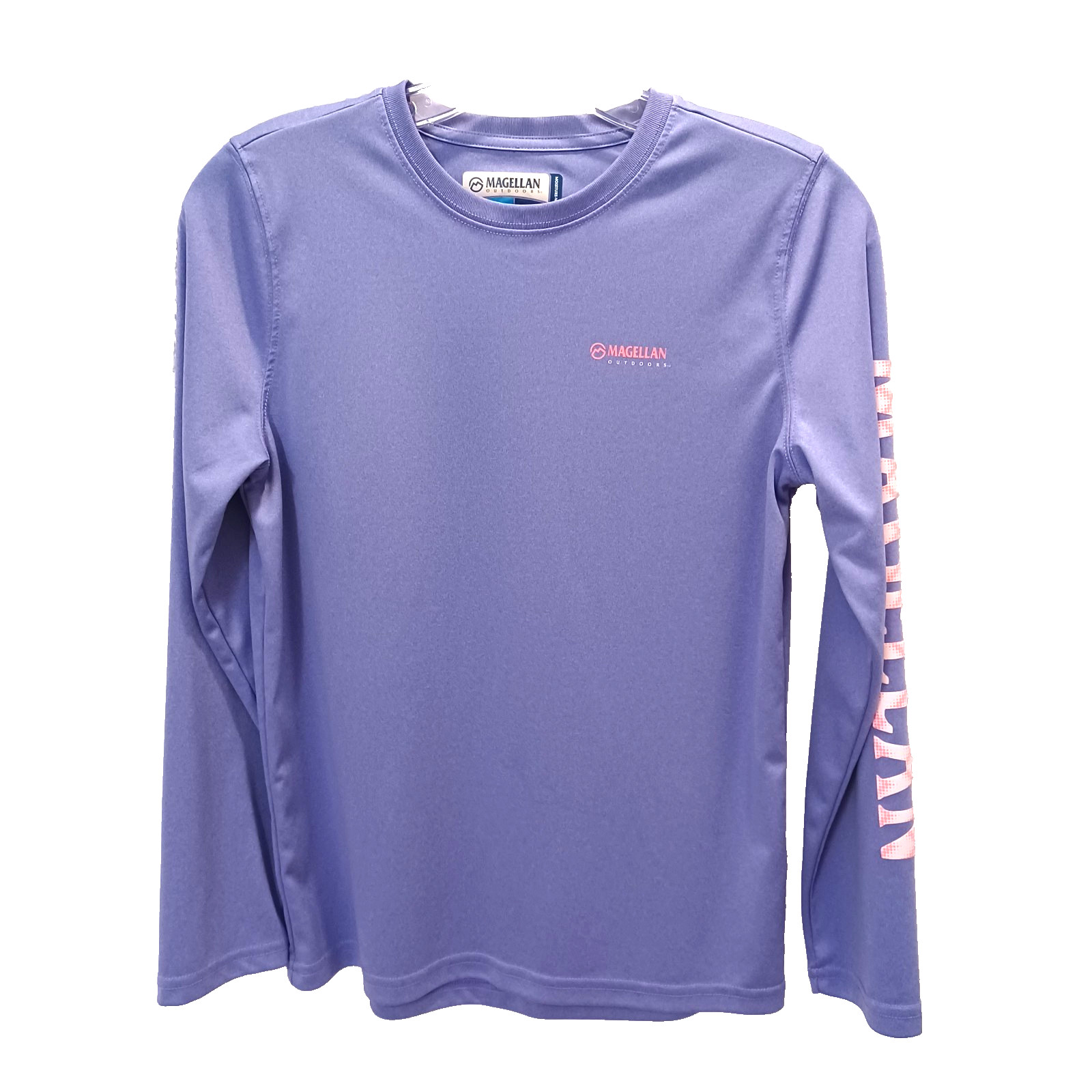 Magellan Outdoors Fish Gear Girl’s L Lavender Long Sleeve Athletic Top Boyfriend