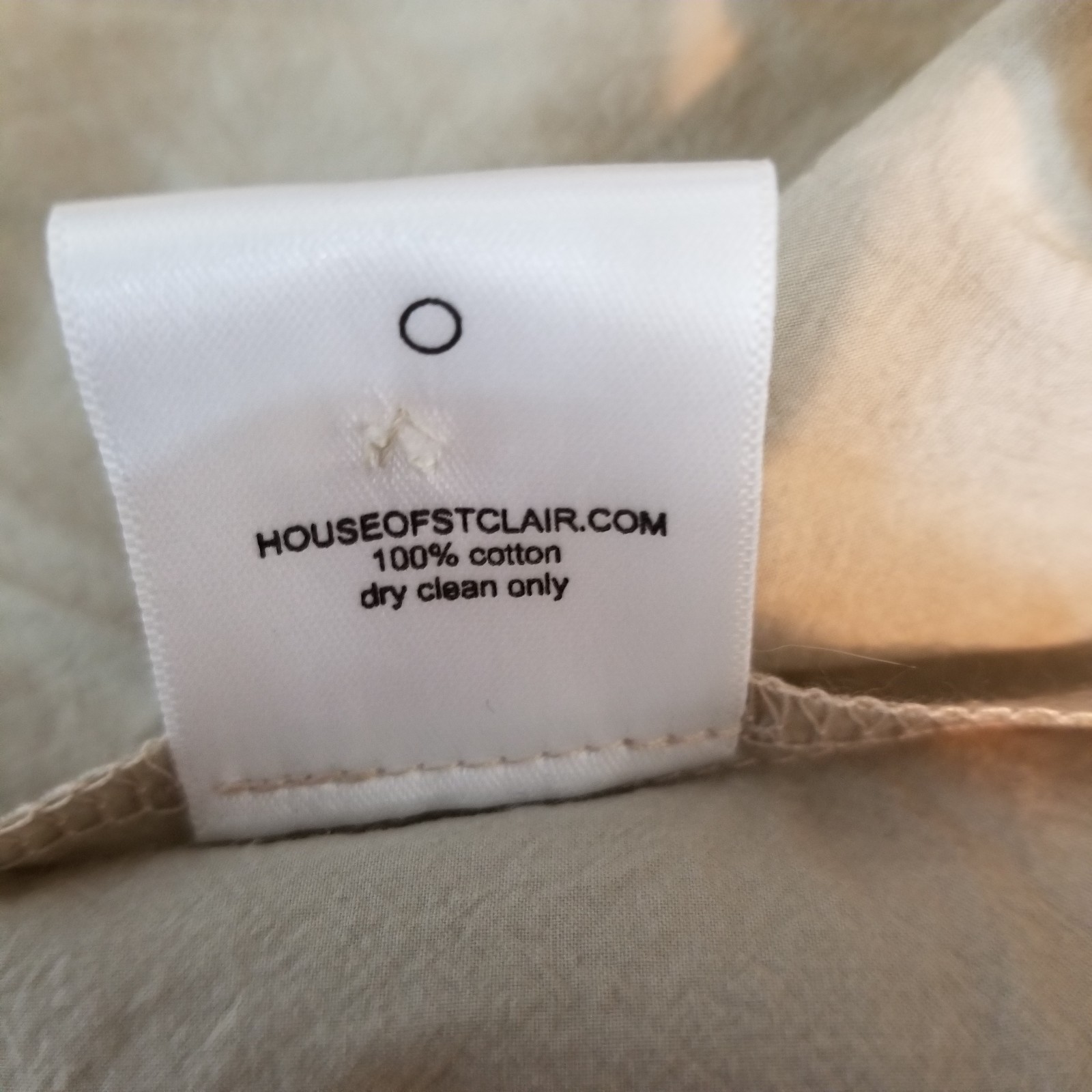 House of St. Claire Blouse Women M Beige Balloon Sleeve Italian Fabric USA Made
