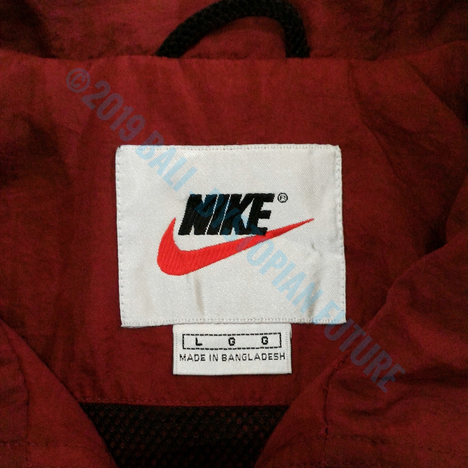 Vintage Nike Double-Sided Small Big Swoosh Logo Track Jacket Maroon/Black/White