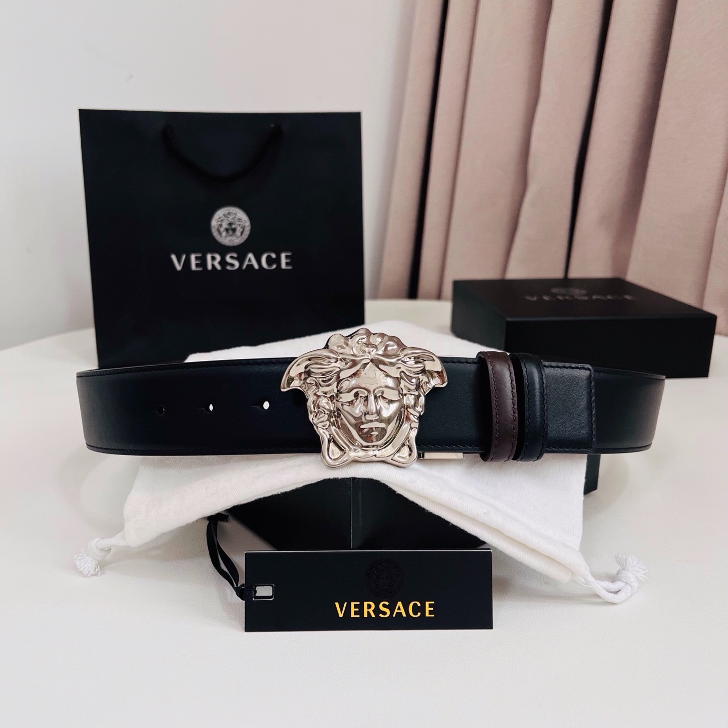 Versace belt REVERSIBLE for sale authentic Classic Belt Width:4.0cm/1.57in