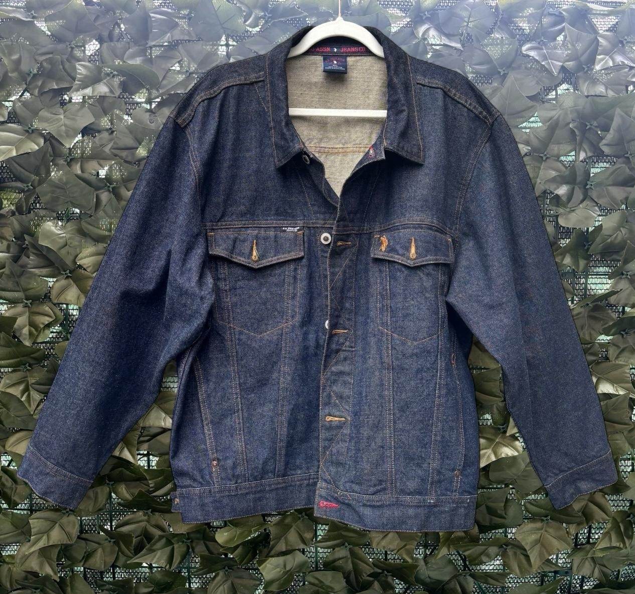 U.S. Polo Assn. Men’s Blue Jean Jacket XL Button Front Pockets Logo