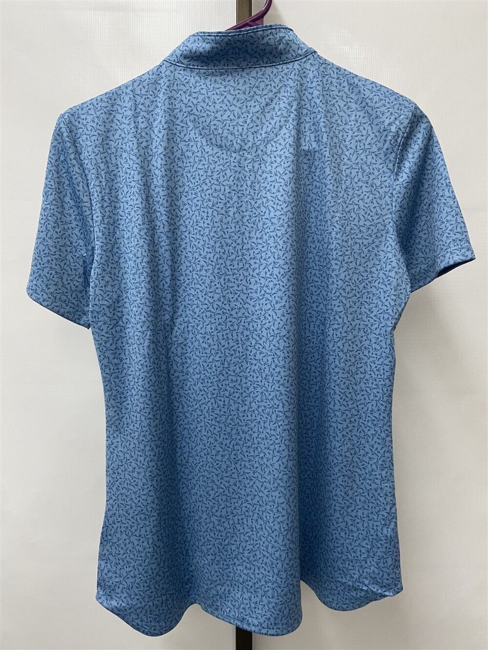 Greg Norman French Blue Hummingbird Print Tulip Short Sleeve Golf Polo Pick Size