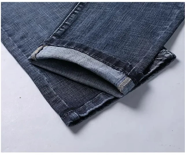 Wthinlee New Business Men’s Jeans Casual Straight Stretch Fashion Classic Blue B
