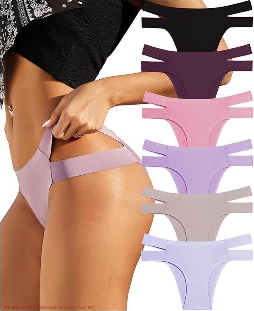 Knowyou Cotton Womens Underwear No Show High Cut 6 Per Pack XL *SEE DEAL!!!*