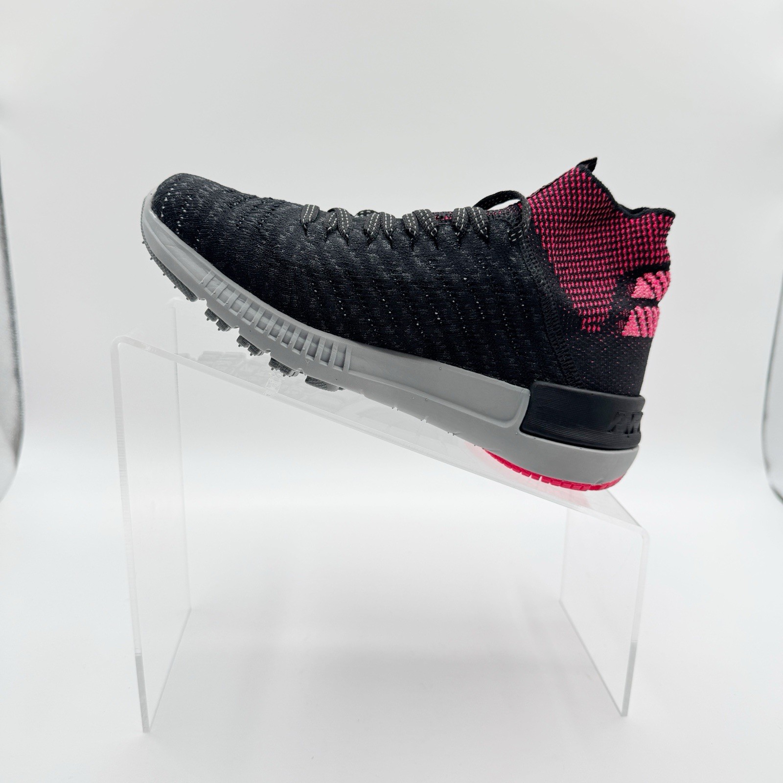 Under Armour Kids Highlight Delta 2 Black Pink Knit Running High Top 1295766 5