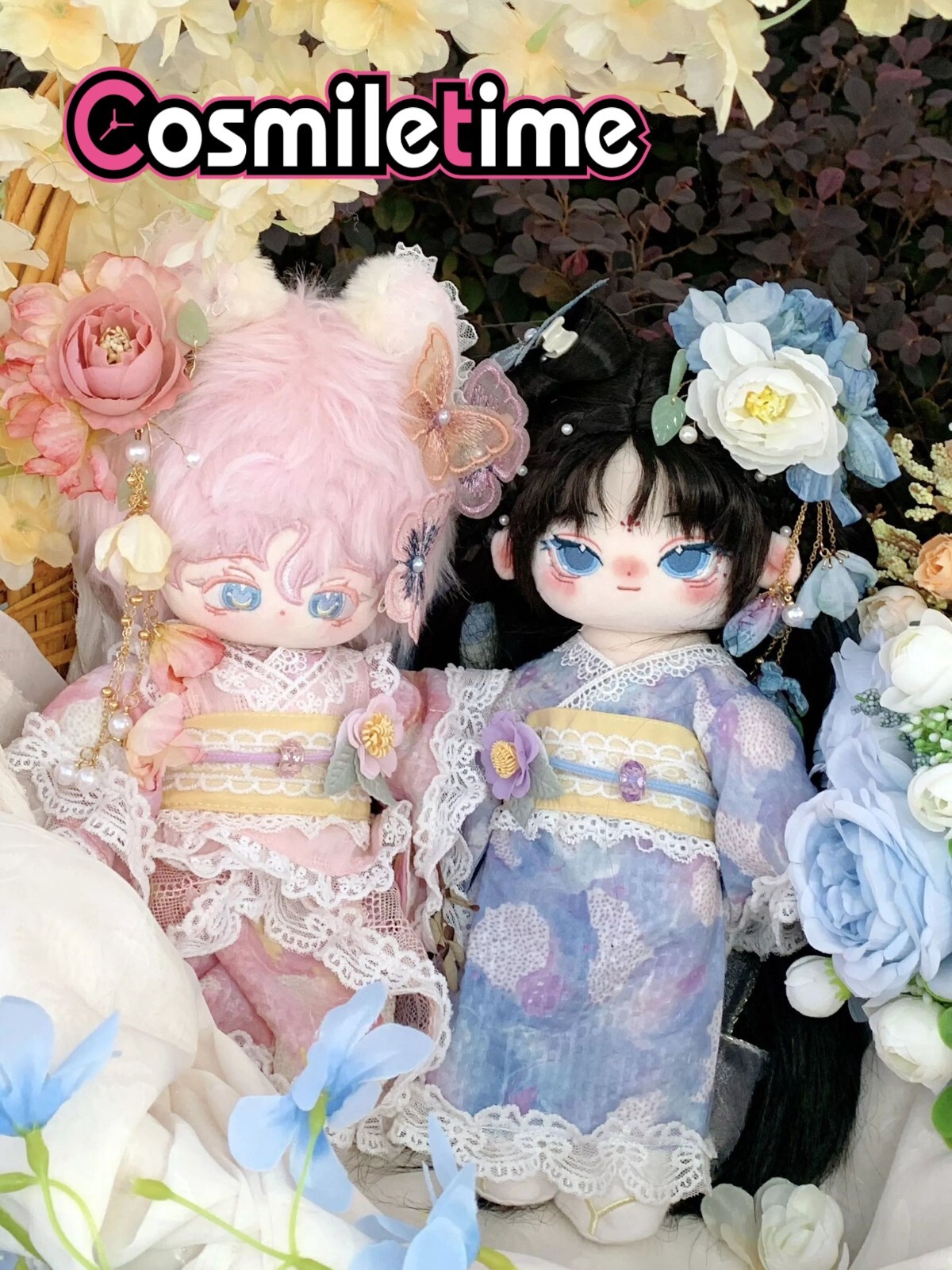 Handmade For Plush 30cm Doll Kimono Hairpin Clothes Clothing Dress Up Cosplay