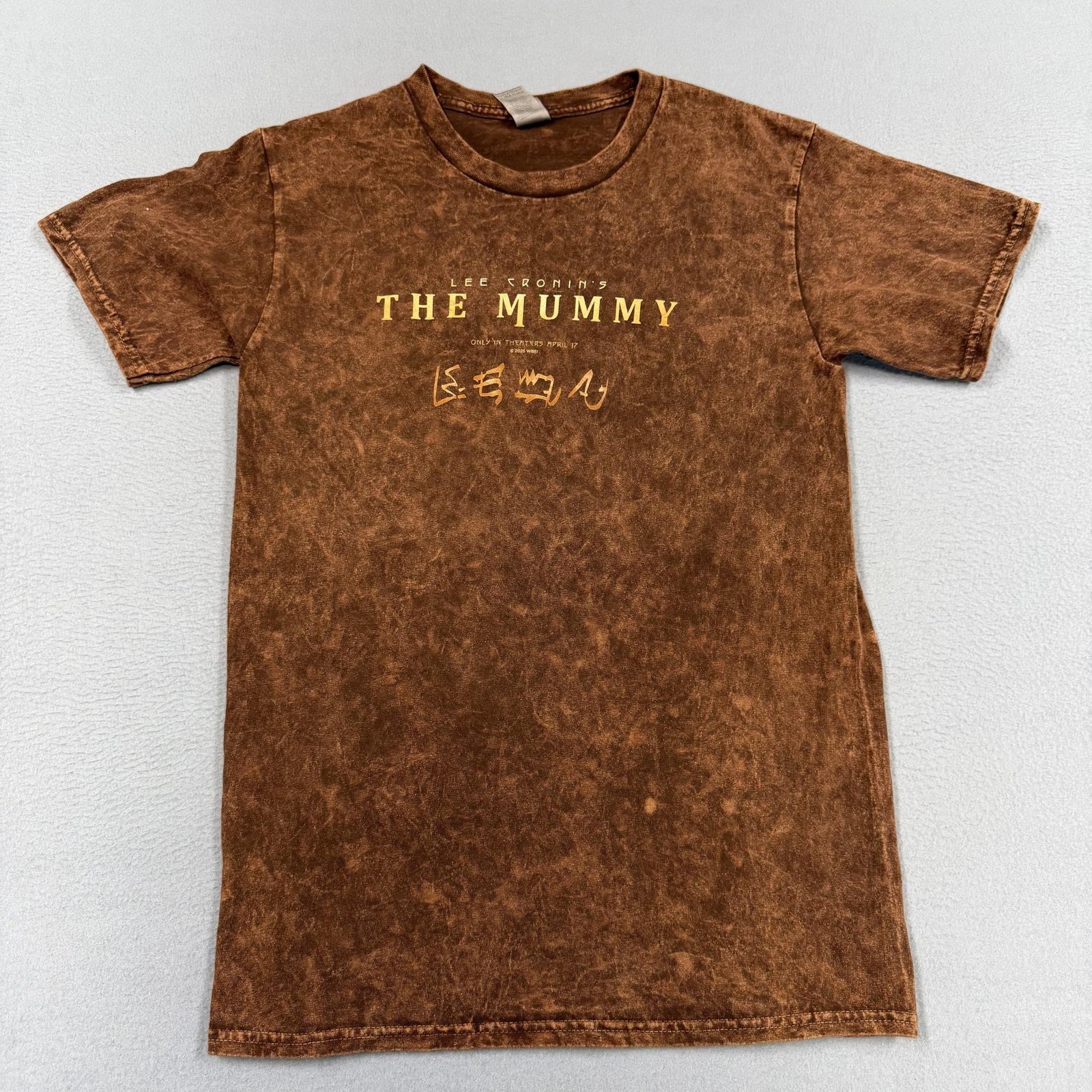 Lee Cronin The Mummy Shirt Mens Small Brown Movie Horror Graphic T-Shirt Tee