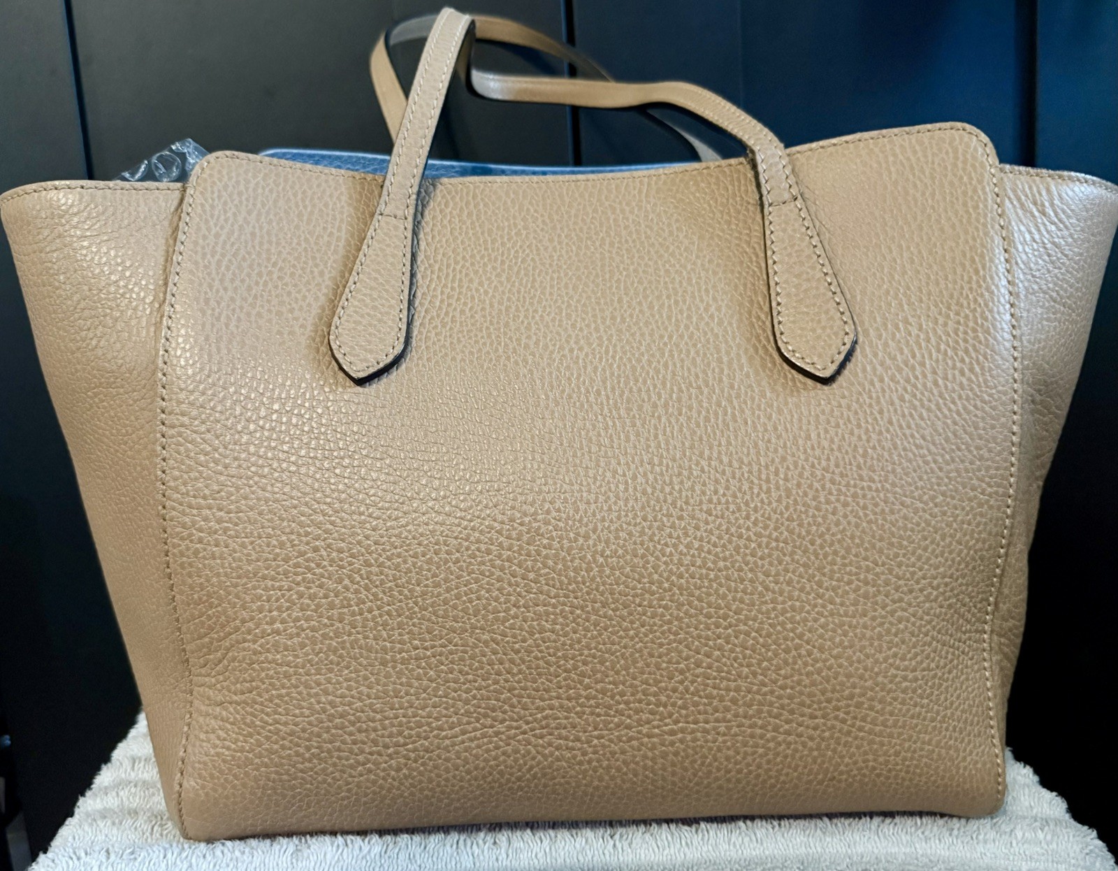 Auth GUCCI Shoulder Hand Tote Bag Leather for Women
