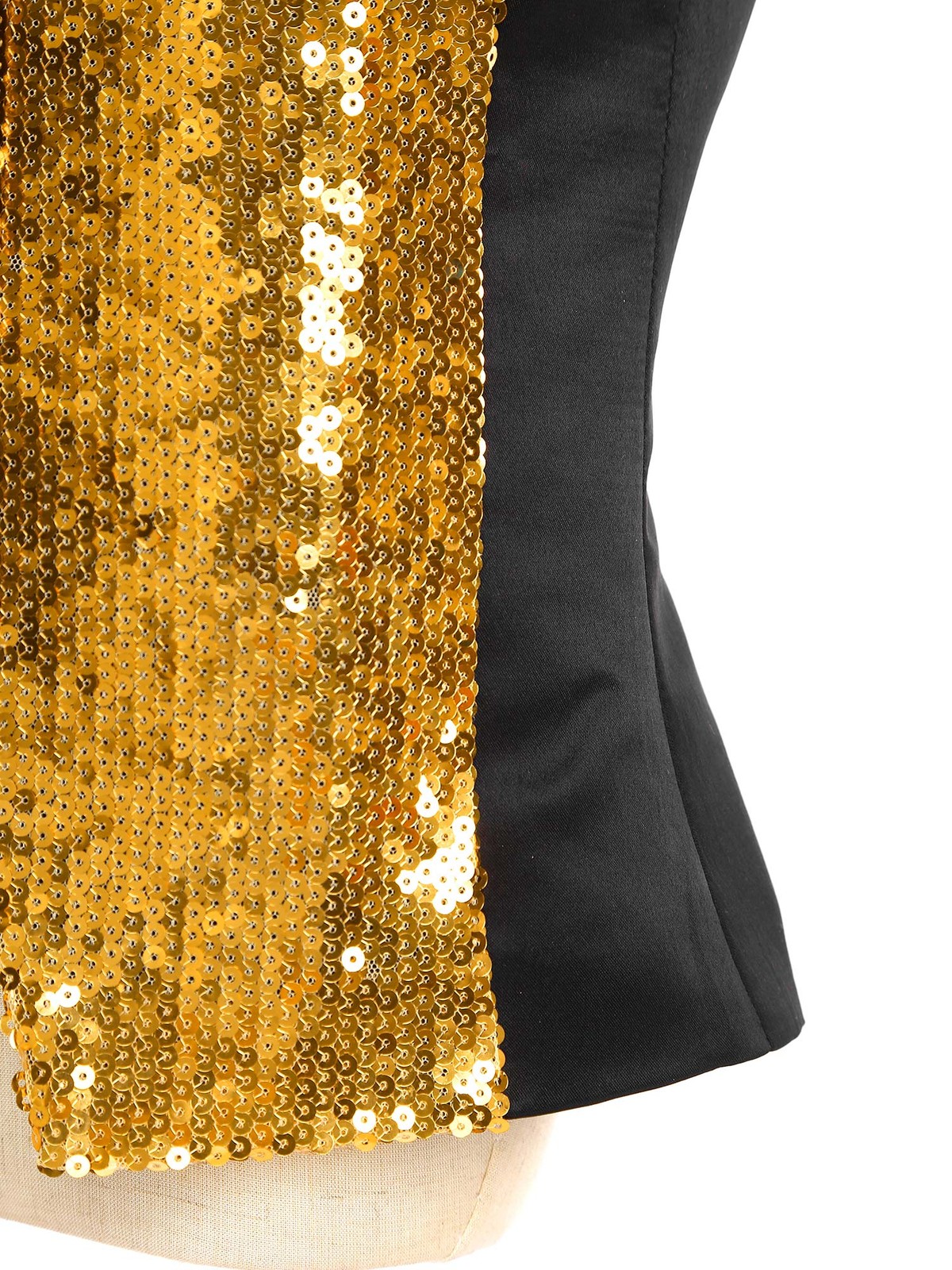 Girls Sequined Sleeveless Vest With Turn Down Collar Disco Festive Modern Dance