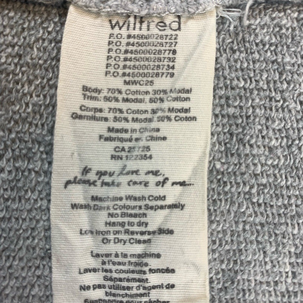 Wilfred Aritzia Grey Cocoon Cardigan Wrap – Size Small