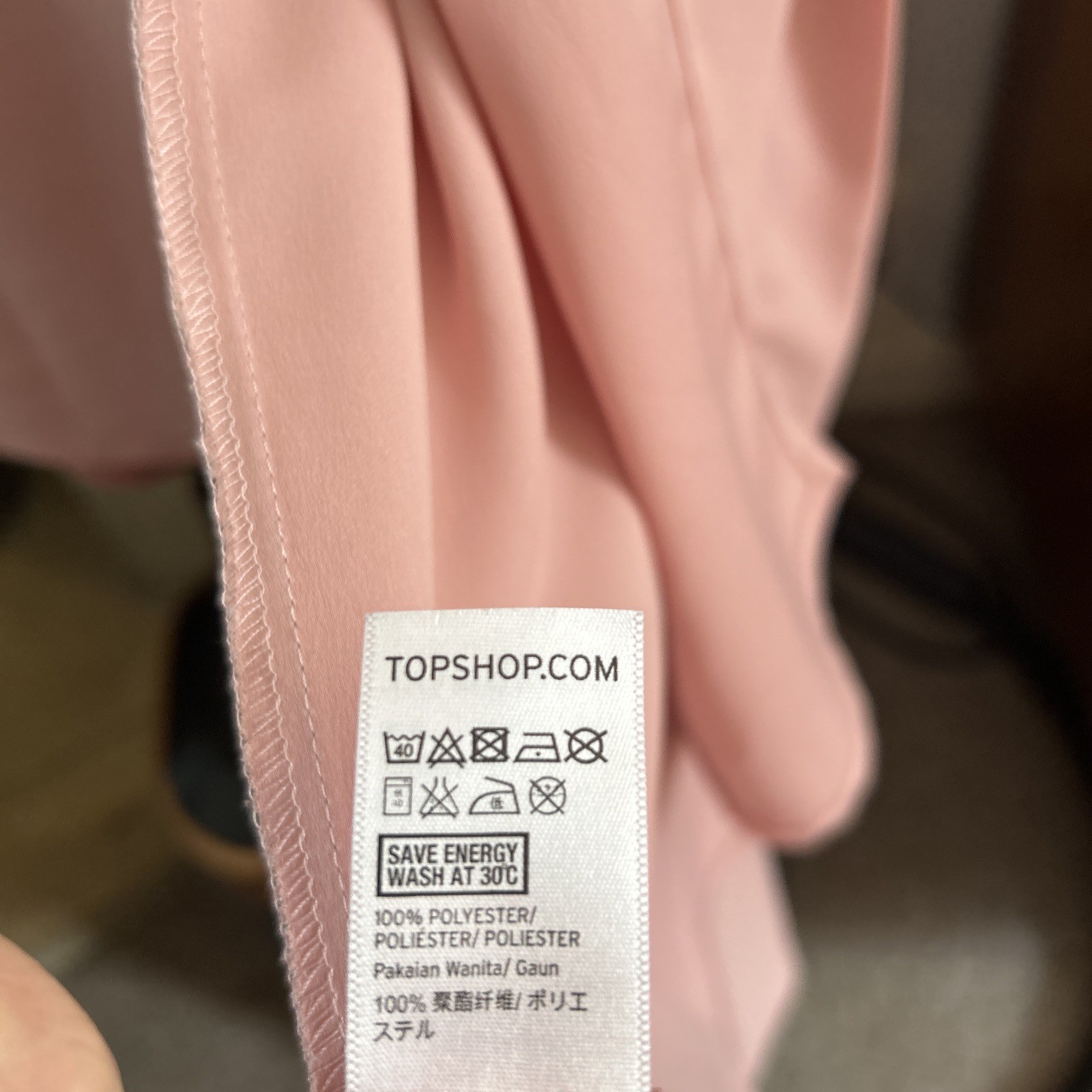 Topshop Asymmetrical Wrap Dress casual/ formal size 8 Pink