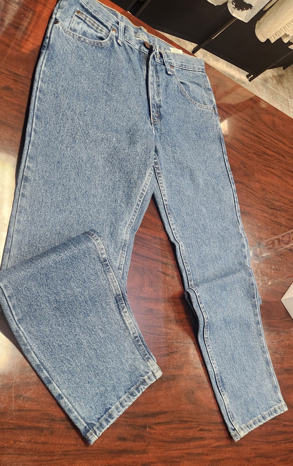 Wrangler Five Star Premium Denim Men’s Regular Fit Jeans Dark Stonewash 96501DS