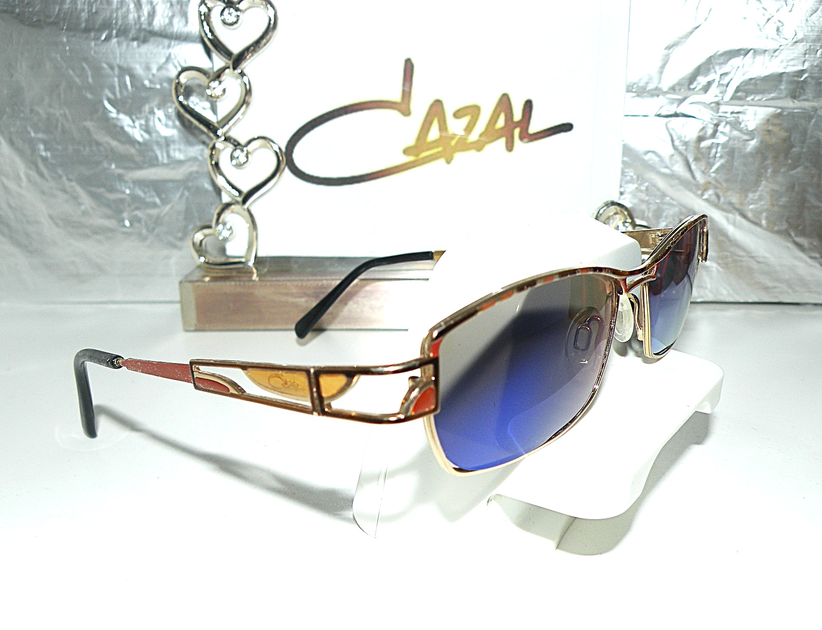 VTG 90’s CAZAL MOD 194 COL 712 GEOMETRIC POLARIZED SUNGLASSES FRAME BOX 11 TF RB