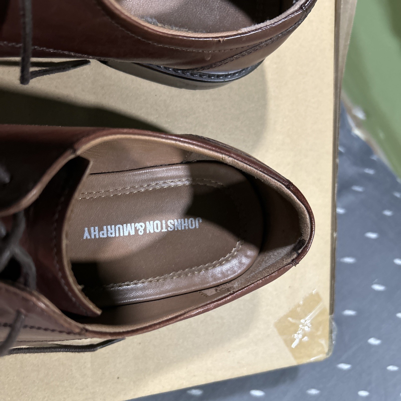 Johnston & Murphy shoes men 9.5 W Cap Toe Oxfords