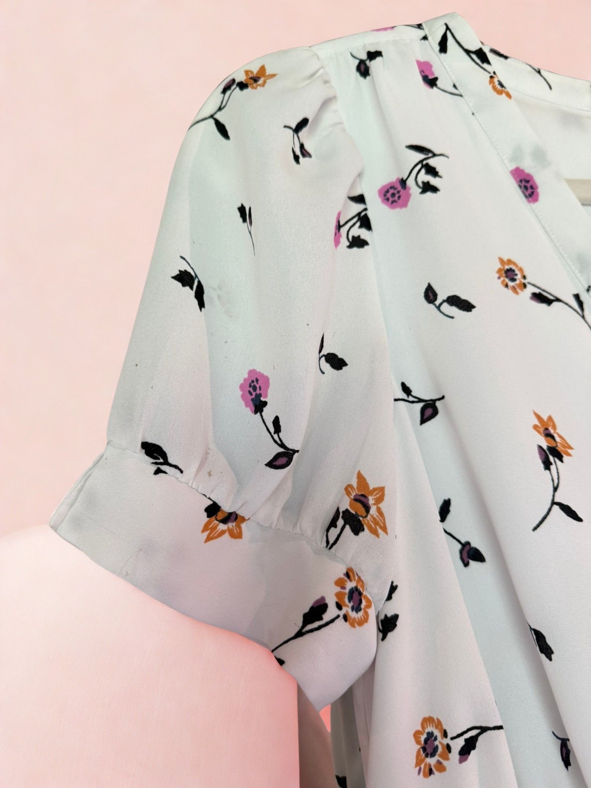Madewell White Floral Button Front Mini Dress Size 6 Cottagecore