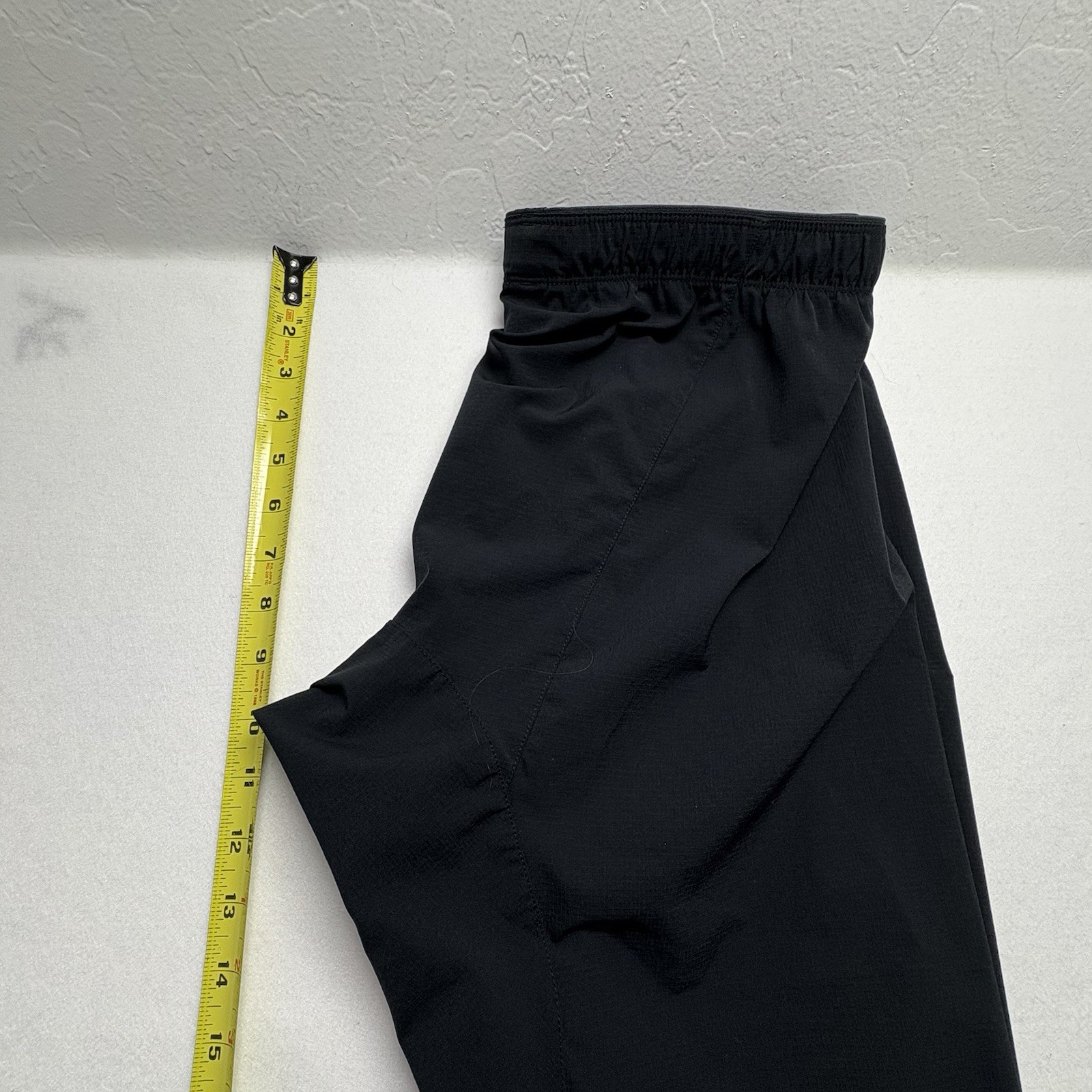 PASKHO Women Drawstring Mid Rise Waist Lightweight Travel Pants Sz M Black 81-21